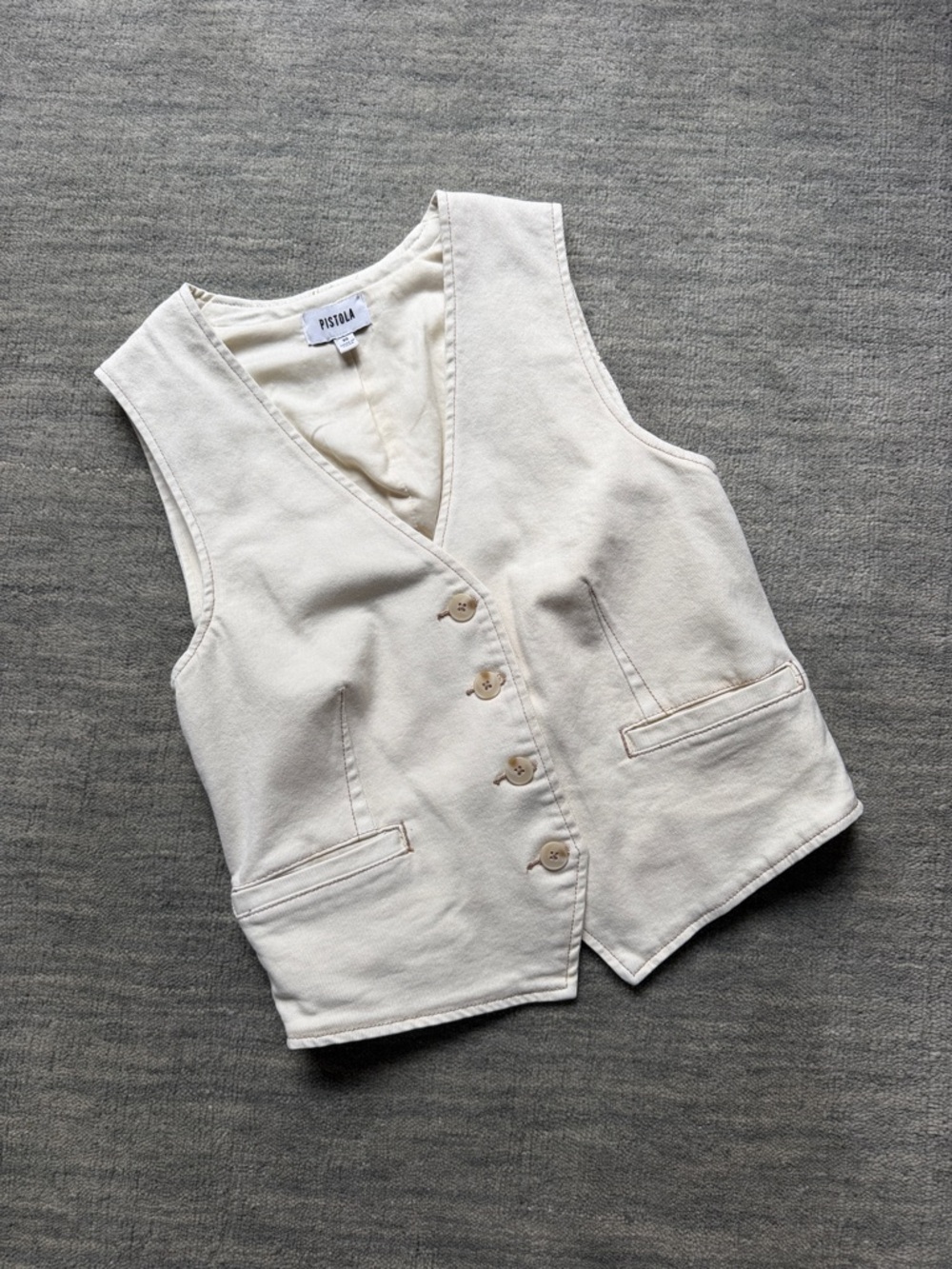 Pistola Vero Vest in Ecru